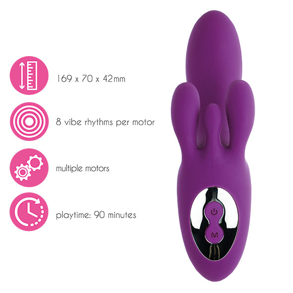 FeelzToys TriVibe G-Spot Vibrator Med Klitoris & Blygdläppsstimulation - Lila