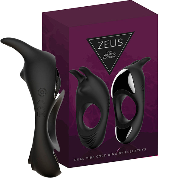 Zeus Dual Vibe Cock Ring Black